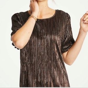 ANN TAYLOR BRONZE/GOLD METALLIC TOP XL